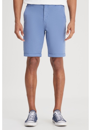 Regular Fit Normal Kesim Normal Bel Lacivert Esnek Şort Navy