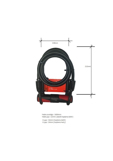 Impact Uvy U-kilit Anahtarlı