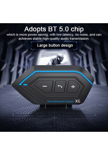 Teltree Motorsiklet Kask Kulaklığı Siyah Sert Boru Mikrofon - Bt5.0, 1500mah, Ipx67 Su Geçirmez, Gürültü Azaltma, Ana Ünite Ayrılabilir