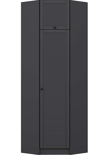 Kale 1 Kapaklı Köşe Dolap Antrasit Mebran Panjur + Yüklük 235cm Antrasit