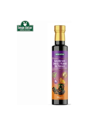 Aksu Vital Kara Mürverli Çinko C Vitaminli Dut Pekmezi 350g