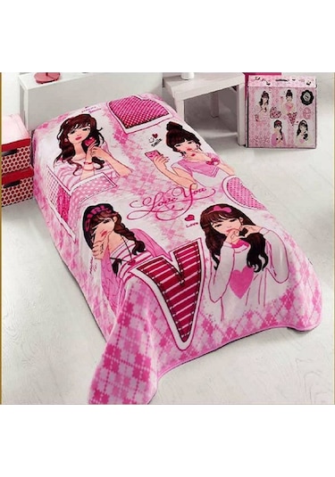 Sarar Tek Kişilik Genç Battaniye Pembe