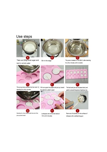 12 Kapasiteli Dıy Silikon Lolipop Çikolata Kalıpları Style 2 Diğer