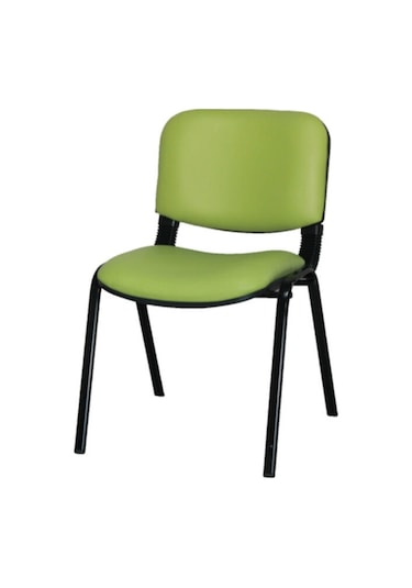 Ofiscombin Ofis Büro Bekleme Misafir Çalışma Konferans Koltuğu Form Sandalye Yeşil Deri 00047499870