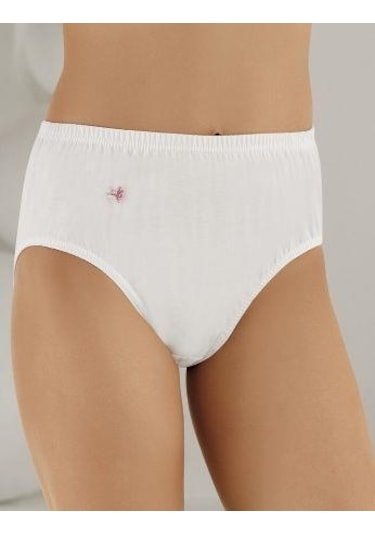 6 Lı Paket Şahinler Bayan Pamuklu Penye Külot Beyaz B018 001