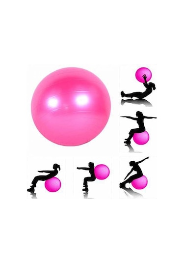 65 CM Pilates ve Egzersiz Topu + Şişirme Pompası Mavi