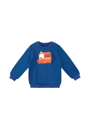 Denokids İtfaiye Erkek Bebek Eşofman Takım - Lacivert