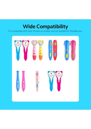 Ximistore9 10 Renkli Rastgele Pcl 3d Kalem İçin Düşük Sıcaklıklı Tüpler - 1.75mm, Çocuklar İçin Güvenli, Tıkanmaz Ve Biyodegradable 5m/adet