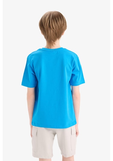 DeFacto Erkek Çocuk Bisiklet Yaka Baskılı Kısa Kollu Tişört E0175A825HSBE168 DeFacto Erkek Çocuk Bisiklet Yaka Baskılı Kısa Kollu Tişört E0175A825HSBE168