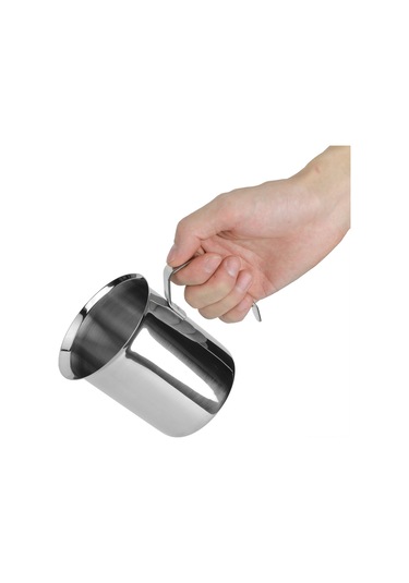 Maiyame 304 Paslanmaz Çelikten Manuel Süt Köpürtücü, Kolay Ve Hızlı Espresso Köpük Yapımı İçin Ergonomik Tasarım Gümüş