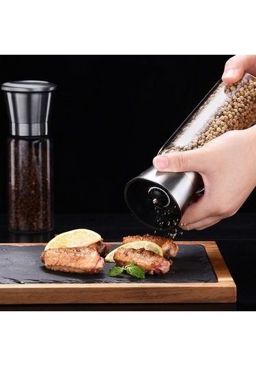 Dancemonkey Manuel Deniz Tuzu Karabiber Küçük Öğütücü Ve Mutfak Aksesuarları Gümüş