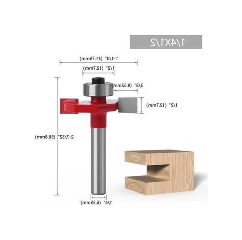 Tongxida Ahşap İşleme T-tipi Toplu Bıçak Seti 8 Parça - Kenar Düzenleme Aracı, Ahşap Freze Makinesi Uyumlu