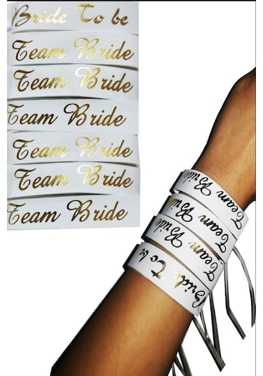 12 Adet Bride To Be Gelin Ve Team Bride Nedime Bilekliği Bekarlığ