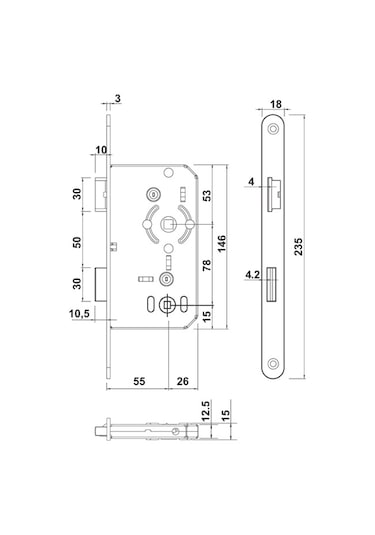 Hafele Kapı Kilit sessiz Kilit -  Wc Sol