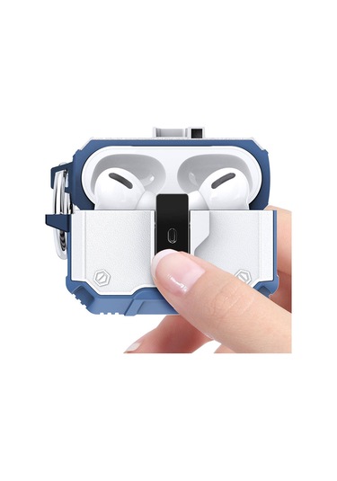 Mobilefix Air-pods Pro 2 Airbag 35 Darbelere Karşı Dayanıklı Düğmeli Kılıf-mavi Mavi