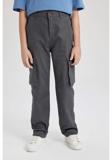 DeFacto Erkek Çocuk Kargo Fit Standart Paça Twill Pantolon B7162A824SPAR58 DeFacto Erkek Çocuk Kargo Fit Standart Paça Twill Pantolon B7162A824SPAR58