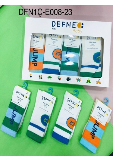 4 Çift 5-6 Yaş Erkek Bebek Çocuk Pamuklu Çorap-705 ÇoK Renkli