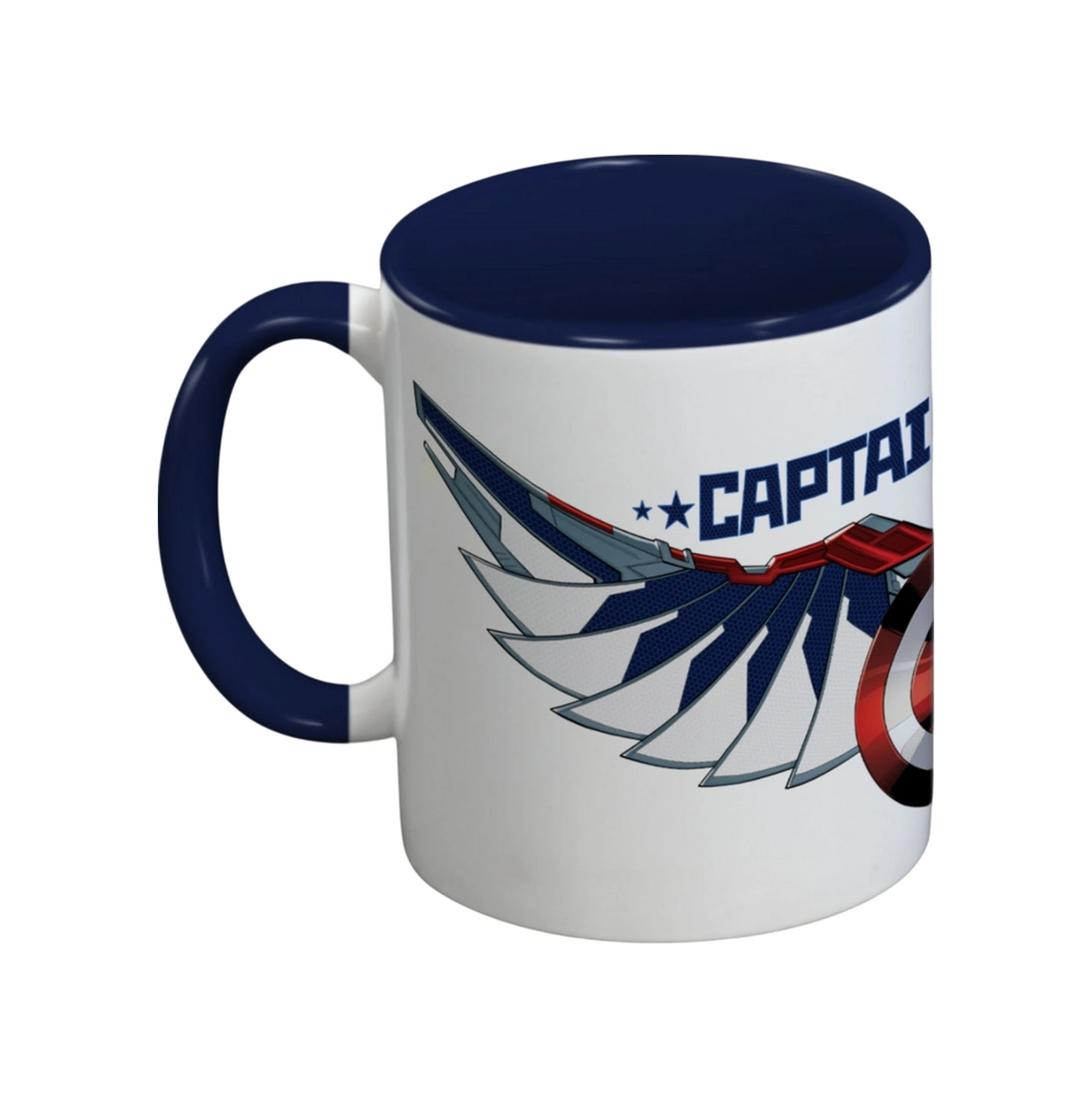 Kaptan Amerika Kalkanı İki Renkli Kupa Tek Beden Beyaz/koyu Mavi Beyaz/koyu Mavi