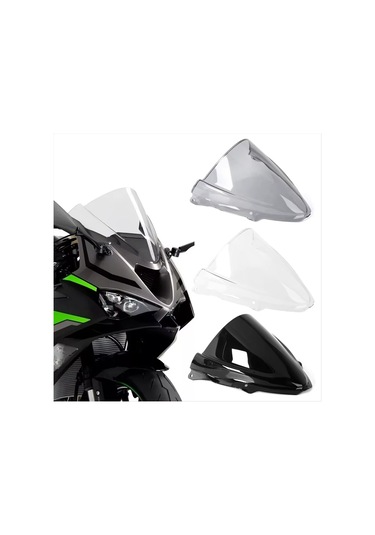 Nayomiglow Motosiklet Ön Camı Ön Cam Rüzgar Deflektörü Sineklik Kawasaki Ninja Zx6r Zx-6r 2024 2025 Duman Grisi