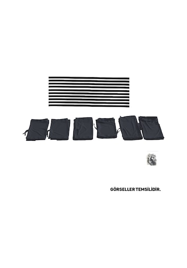 Pandami Citroen Berlingo 2.nesil 2008-2018 Uyumlu Füme Raylı Oto Perde Takımı