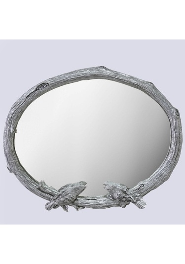 Kuşlu 3'Lü Ayna Gümüş