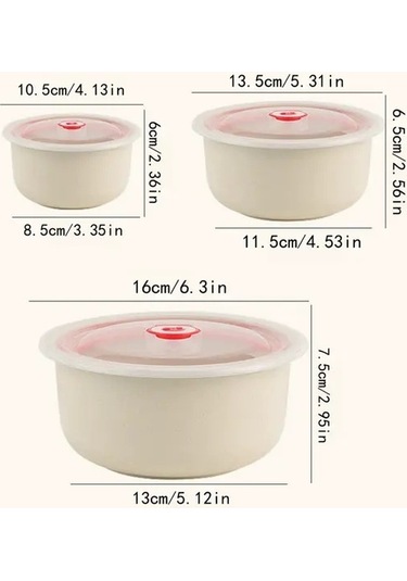 Trendooze Gaojunshop01 Bej 3lü Hava Geçirmez Yığılabilir Gıda Saklama Kabı Seti Mutfak Organizasyon İçin Sakinlik Bej