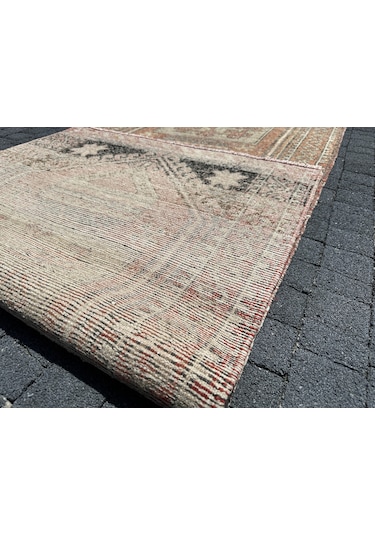 El Dokuması Yün Yolluk 102x290 Eskitme Kiremit Malatya Halısı Kiremit