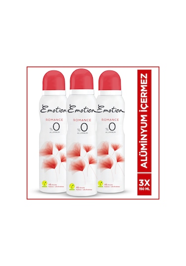 Emotion Romance Kadın Sprey Deodorant 3 x 150 ML