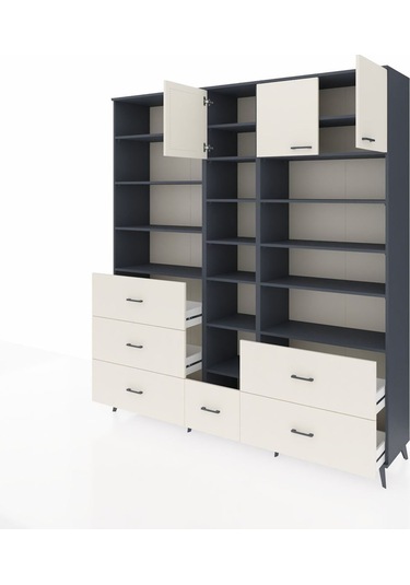 Hyperion Dolap 17 Raflı 6 Çekmeceli 3 Kapaklı 220x44x243 Antrasit-aytaşı/aytaşı Aytası/aytası Hyperion Dolap 17 Raflı 6 Çekmeceli 3 Kapaklı 220x44x243 Antrasit-aytaşı/aytaşı Aytası/aytası