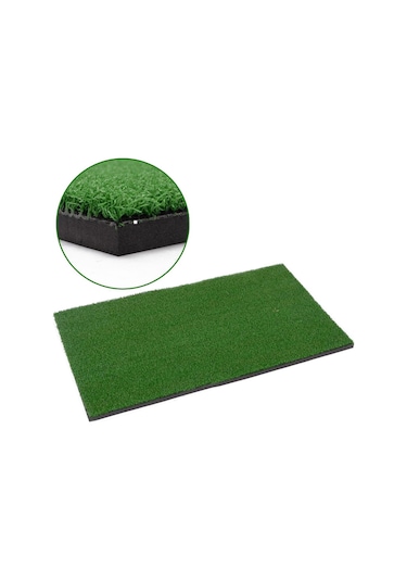 Qingmipy Ev İçi Golf Vuruş Egzersiz Matı - Taşınabilir 60x30cm Nylon Sbr Top Matı - Golf Becerilerini Geliştirme Aleti Yeşil