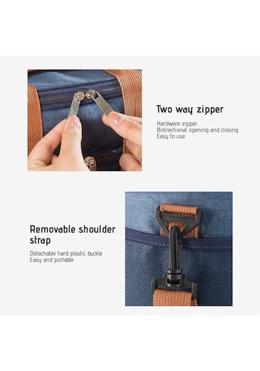 Lemestar Siyah Çift Katlı Isı Saklama Çanta, Su Geçirmez Dış Etkinlikler İçin Büyük Kapasiteli Leak-proof Yemek Çantası Siyah