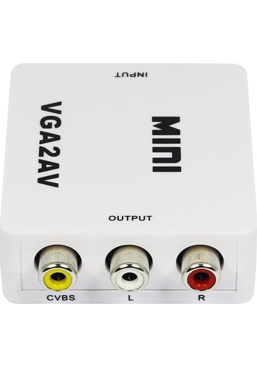 Gplus VGA2AV VGA RCA AV Dönüştürücü Çevirici Mini Switch