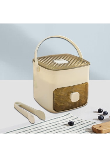 Suntek Basın Tipi Buz Küpü Tepsisi Kapaklı İstife Beyaz