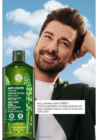 Yves Rocher Saç Dökülmesine Karşı Güçlendirici Prebiyotik Vegan Şampuan 300 ML