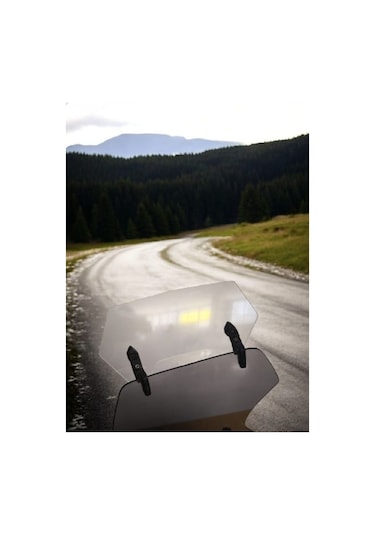 Mondial Uyumlu Deflektör Rüzgar Saptırıcı Siperlik Şeffaf Motor Camı Cam Uzatma Model 1