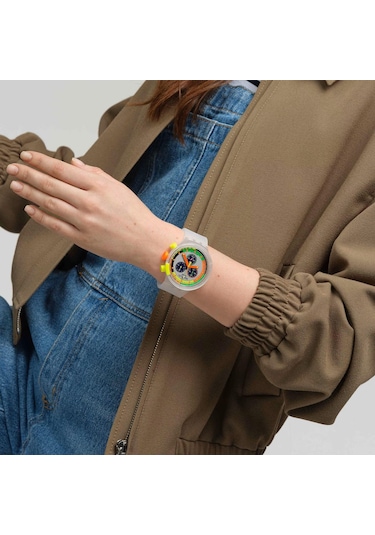 Swatch Swatch Neon Jelly Sb02k100 Kol Saati Beyaz