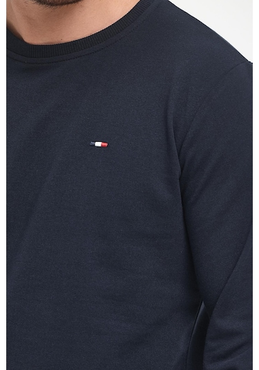Comeor Erkek Lacivert Bisiklet Yaka Nakış Detaylı Regular Fit Sweatshirt Lacivert Comeor Erkek Lacivert Bisiklet Yaka Nakış Detaylı Regular Fit Sweatshirt Lacivert
