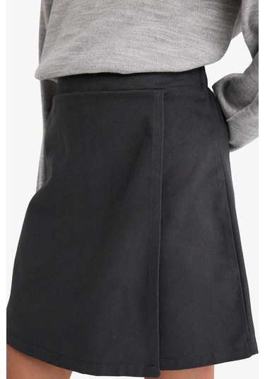 Defacto Kız Çocuk Okula Dönüş Gabardin Etek F1434a825auar213 Antrasit