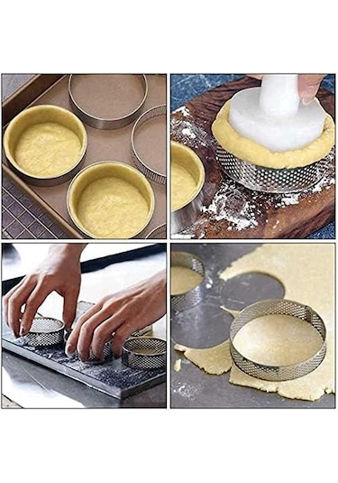4.5-20 Cm Muffin Halkaları Kek Kalıbı Paslanmaz Çelik Pasta Halkaları Pişirme Crumpets Tatlılar İçin 6.5cm