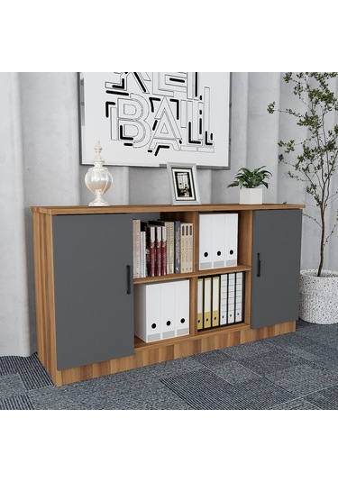 Oliver 5'li Ofis Takımı  Model 4 Ceviz Füme