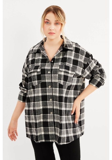 Oduncu Oversize Gömlek-1190 Siyah