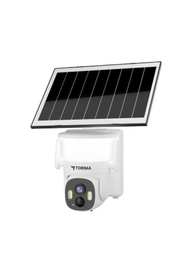 Torima Cmr30 Beyaz Şarjlı Duvar Lambası Görünümlü Dış Mekan Kamerası Akıllı Ip Güneş Enerjili Kamera