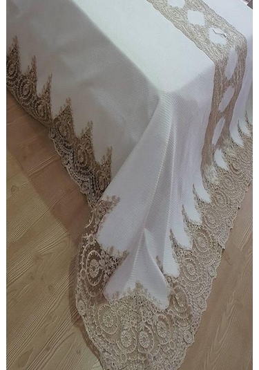 Finezza Lovina Polyester Pamuk Krem/Bej Pike Takımı Çift Kişilik Krem Bej