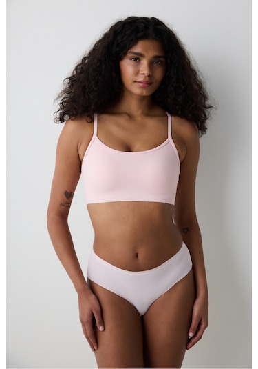Penti Ribbed Micro Bonding Pembe Üst