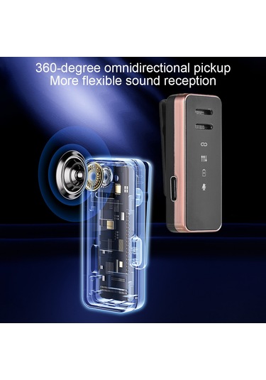 Xindoker S18 Kablosuz Kolar Mikrofonu - 2.4g 20m Aktarım, Aı Gürültü Azaltma, Çift Ekran, 1'den 2'ye, Plug & Play, Dahili Pil