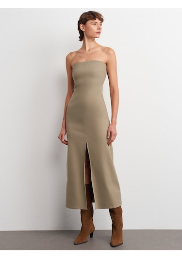 Dilvin 90758 Straplez Elbise-çağla Çağla