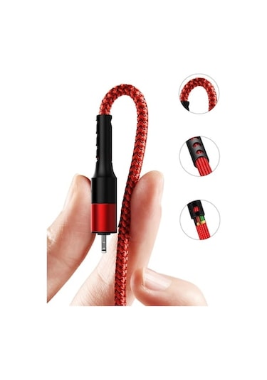 3 In 1 Type C Micro Usb 3'Lü Hızlı Şarj Kablosu 3 Amper