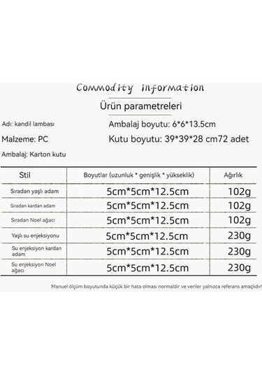 Novahub Yeni Yaratıcı Yağ Parlayan Noel Mum Masaüstü Lambası Lambası Lambası Gece Dekorasyon 20 Du 20