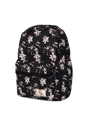 İcone Bag Icone Siyah Çiçek Baskılı Sırt Çantası Siyah