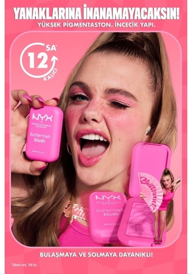 Nyx Professional Makeup Buttermelt Blush Kremsi Pembe Pudra Allık 04 U Know Butta